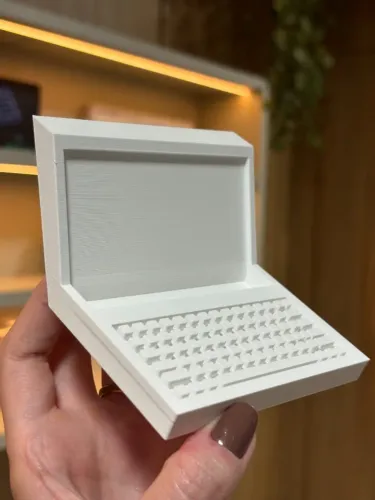 Porta Cartão de visitas em PLA em formato de Notebook