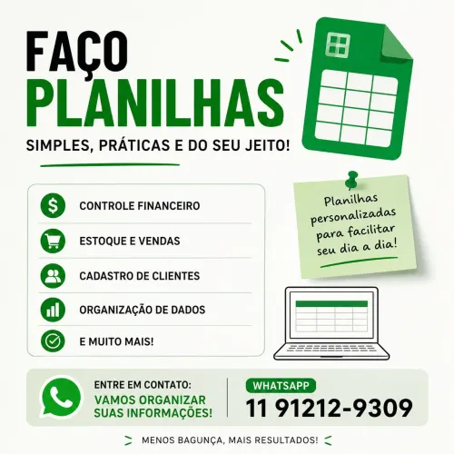 faço planilhas 