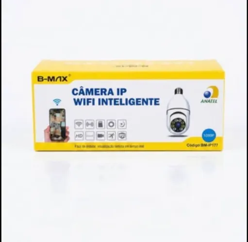 Câmera IP Inteligente Wi-Fi B-MAX BM-IP177 Full HD Monitoramento 360° Segurança