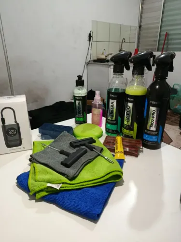 Kit de limpeza + reparo de pneu