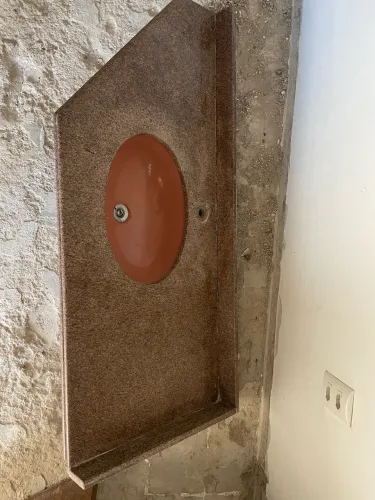 Pia de mármore banheiro 