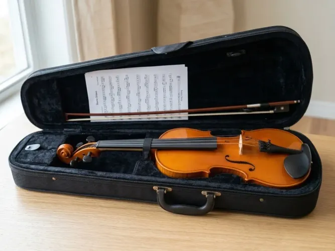 Violino Profissional/Estudante Amadeo Sforza 4/4 (Adulto) + Estojo Rígido