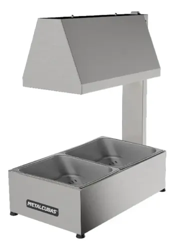 Conservador de frituras eletrico (127v) Metalcubas - Com 2 cubas