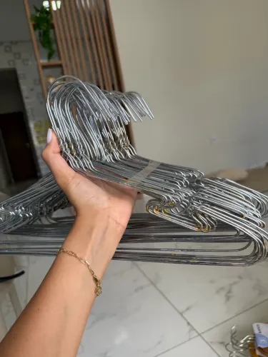 50 Cabides de Metal Cromado