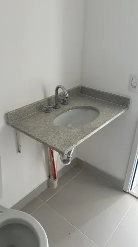 Pia de granito banheiro branco itaunas 50x80