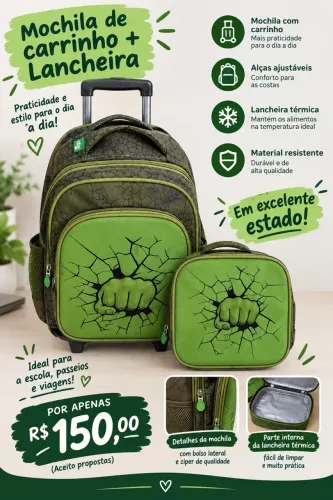 NEGOCIAVEL Mochila + Lancheira INFANTIL