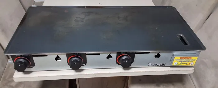 Chapa para Lanches 80x40 Ludinox - Super Novidade! (Baixa Pressão)