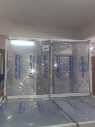 janela de alumínio branca com vidros 2 folhas 1,50x1,00 499,90 a vista