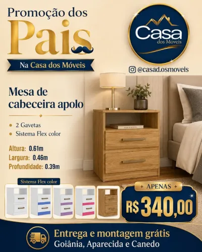 Mesa de cabeceira Apolo