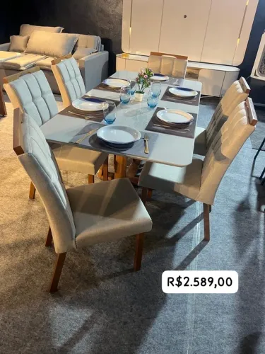 Mesa de jantar 6 cadeiras