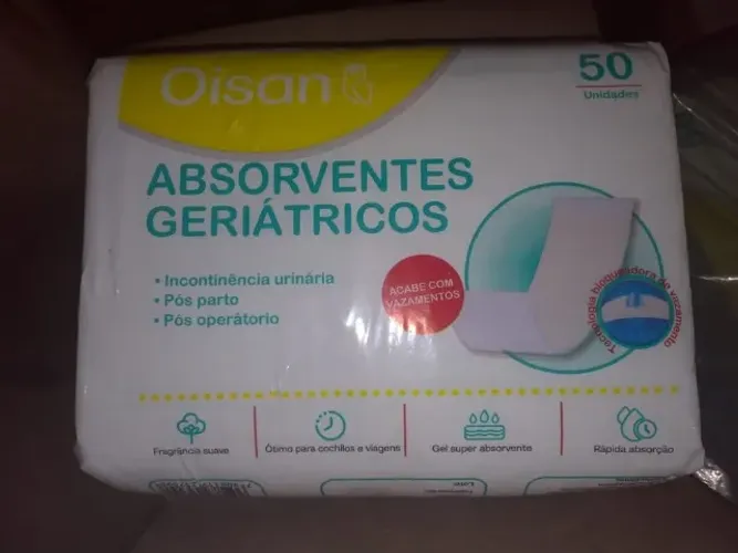 Absorvente Geriatrico Oisan 50 Unidades Oferta 10 Pacotes por R$220