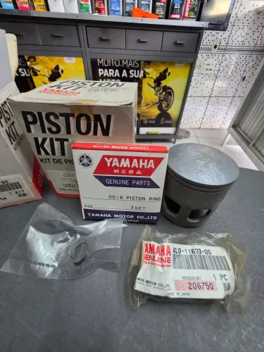 Kit pistão e anéis pino e trava, 0,25 para DT 200 original yamaha.