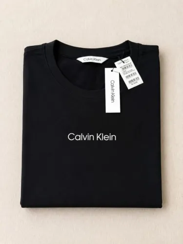 Camiseta Estilo CK Preta Masculina Nova com Etiqueta