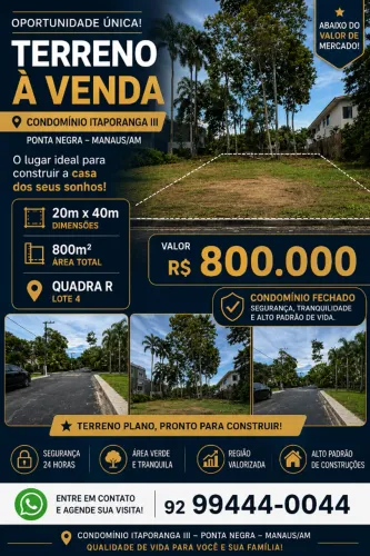 OPORTUNIDADE NO ITAPORANGA 3 - PONTA NEGRA
