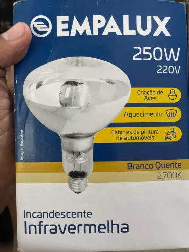 Lâmpada infravermelha 250w