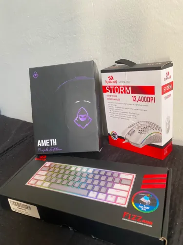 KIT GAMER REDRAGON COMPLETO - TECLADO RGB + MOUSE 12.400 DPI