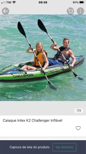 Caiaque inflável para 2 pessoas