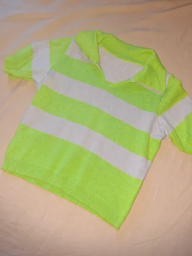 blusa listrada de tricot