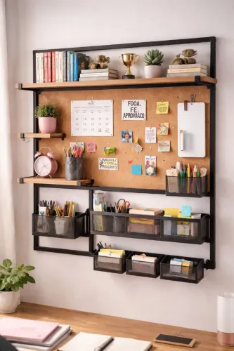 Quadro modelo industrial para avisos e lembretes