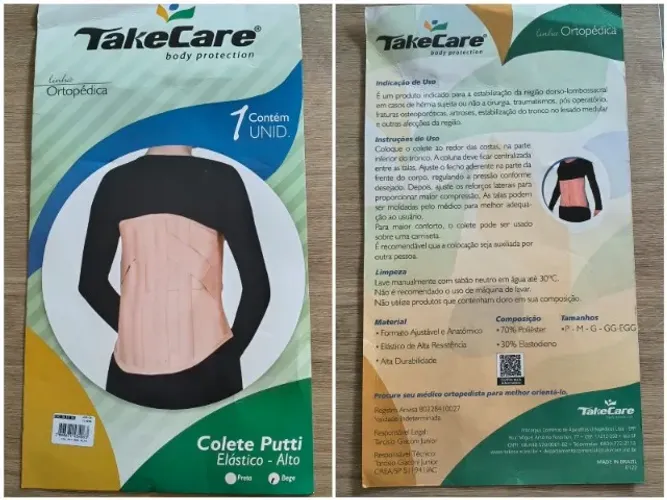 COLETE ORTOPÉDICO LOMBAR TAKECARE