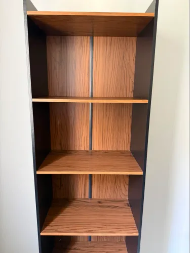 Organizador Livreiro para Sala/Escritório Space - Preto/Nature