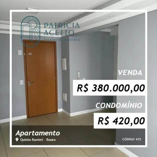 Vendo apartamento no Condomínio Quinta Ranieri Gold em Bauru