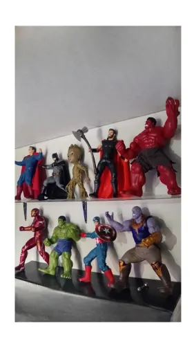 COLEÇÃO BONECOS HEROIS DC E MARVEL, TOP PARA DECORAÇÕES COLECIONAR OU BRINCAR...