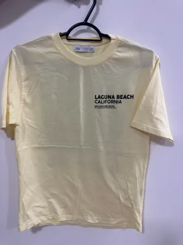 camiseta zara amarela laguna beach