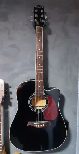 Violão Folk Giannini Preto Elétrico