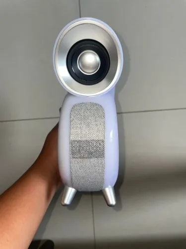 Caixa de som Bluetooth com led e horas