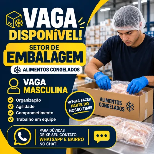 Auxiliar de embalagem - homens