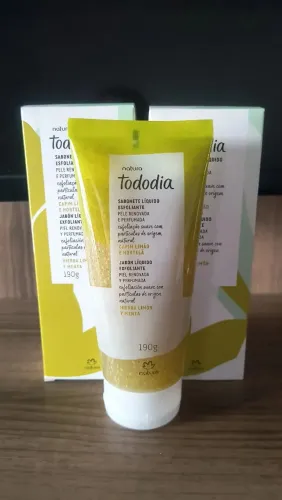 Sabonete líquido esfoliante Natura