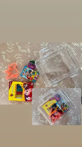 15 Maleta+ 15 Cortador Forminha + 15 Massinha De Modelar + 15 Geleca Slime + 15 Giz Mini