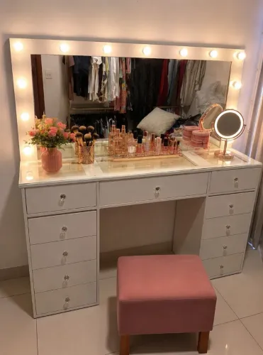 Camarim Larissa em mdf com banqueta de brinde