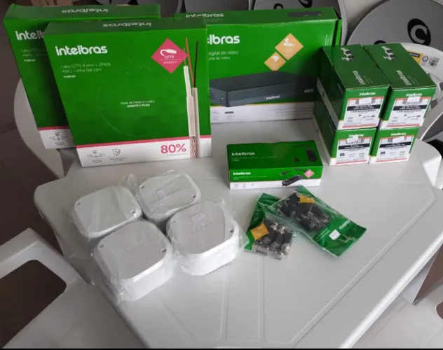 Kit 4 câmeras com instalação