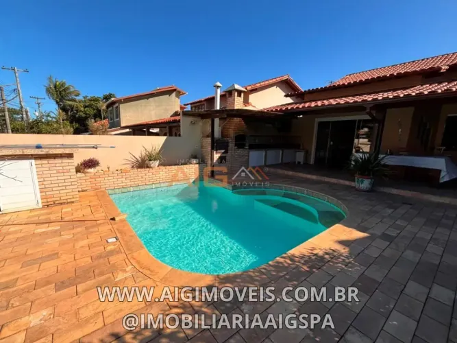 CASA 5 QUARTOS COM PISCINA E SAUNA CONDOMÍNIO ORLA AZUL