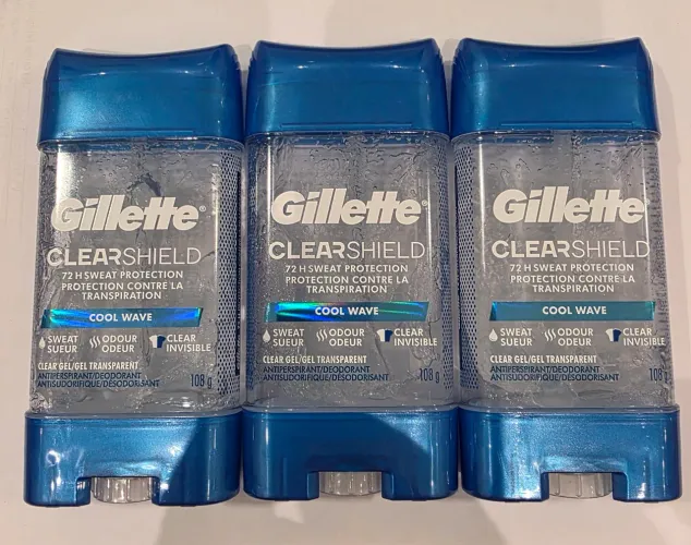 Desodorante Gillette ClearShield - kit 3 unidades 