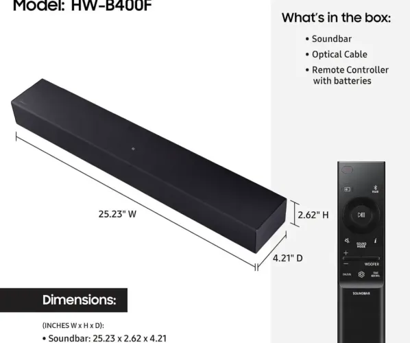 Soundbar da Samsung na garantia