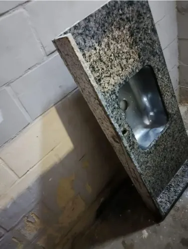 Pia de cozinha de granito 1,20m