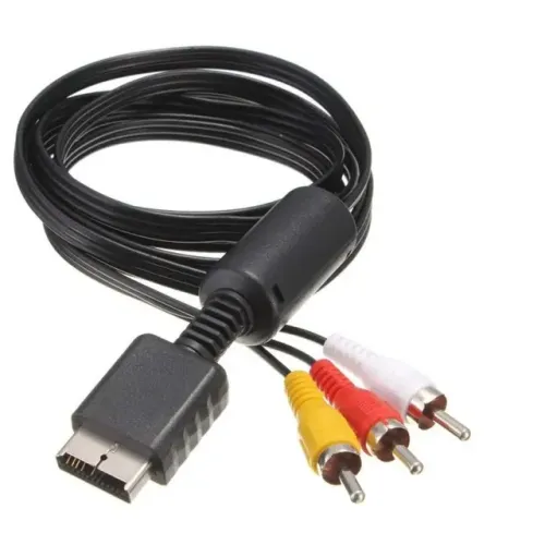 Cabo Av Audio E Video Rca Ps2 Playstation 1080p Loja Coimbra Entregamos