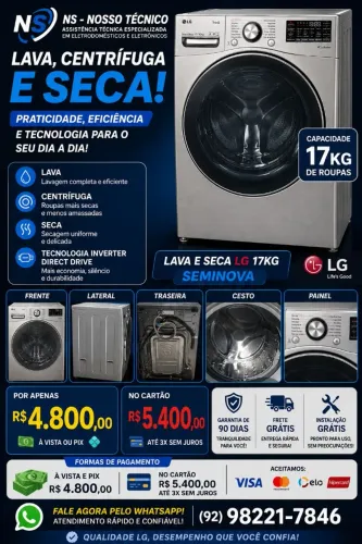 Máquina de lavar LG 17kg