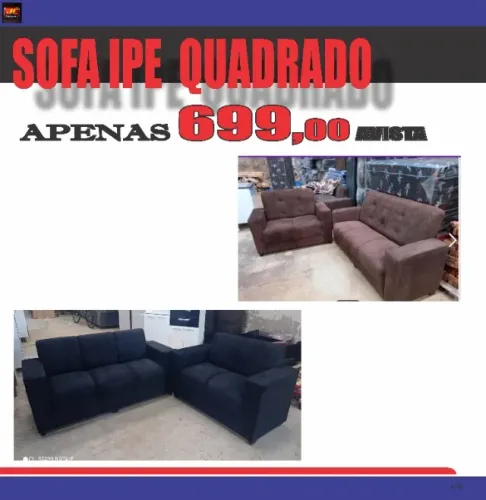 sofa ipe quadrado de 2 e 3