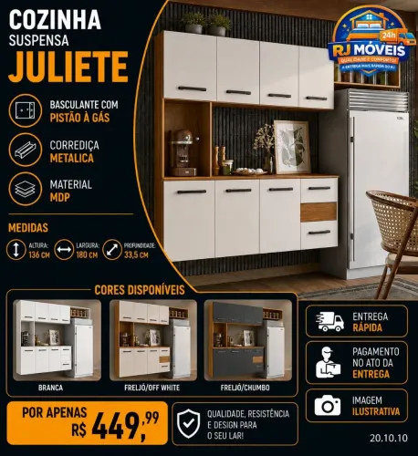 Cozinha suspensa Juliete