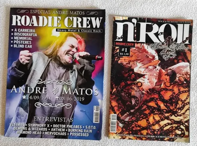 Revista Roadie Crew Especial André Matos + Brinde HQ N'Roll Time To Be Free