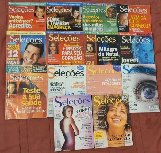 Lote com 14 revistas Seleções Reader's Digest