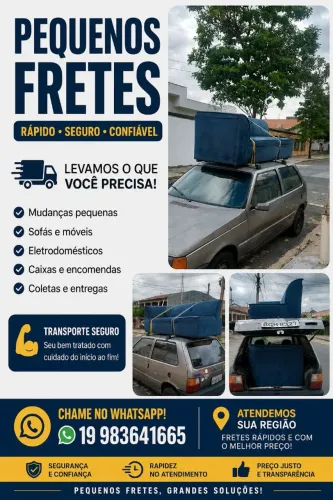 Frete leve e pequenas mudanças Uno Econômico
