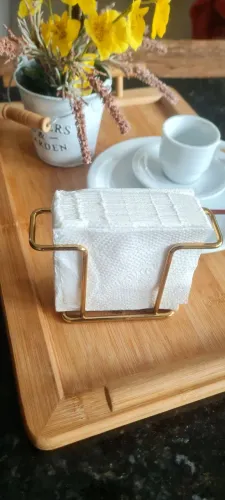 Porta papel de ferro dourado