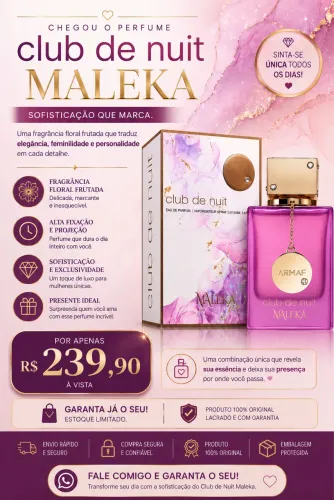 Perfume Feminino Club de Nuit Maleka 