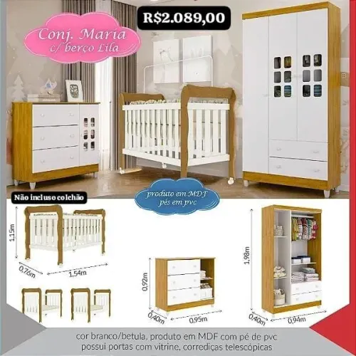 Quarto de bebê Maria completo.