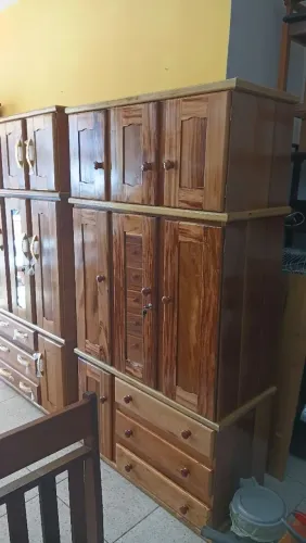 Guarda roupa solteiro 7 portas com sapateira e 3 gavetas